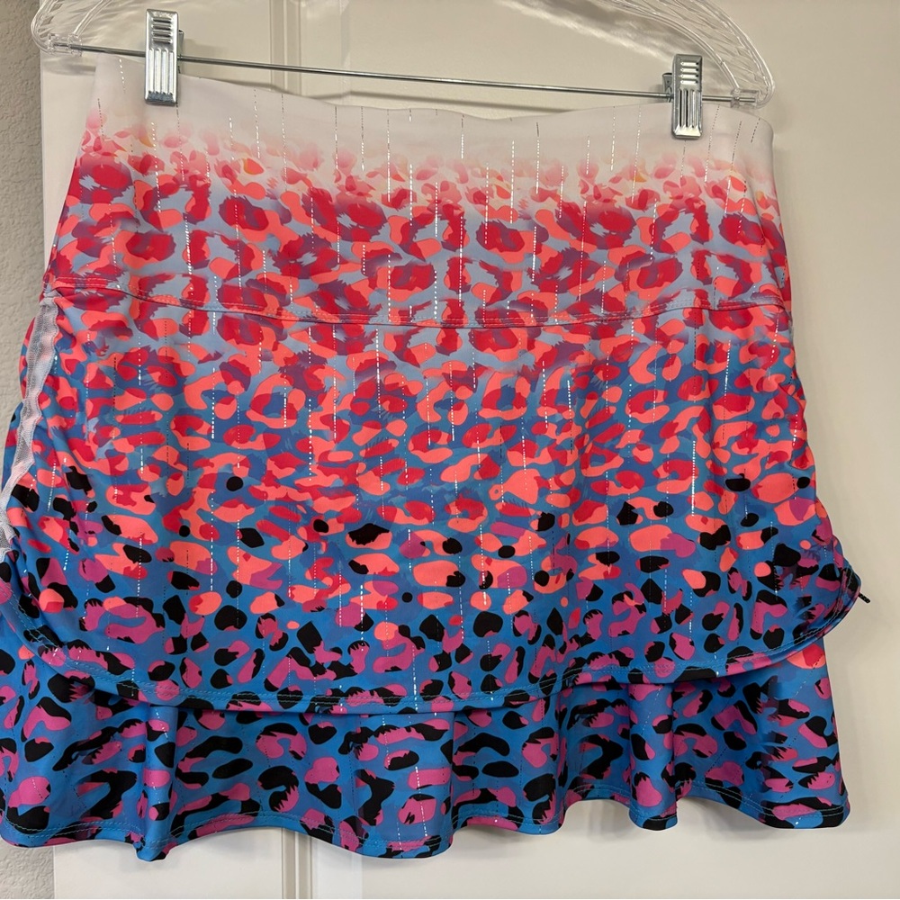 Lucky in Love Pink and Blue Golf Skirt